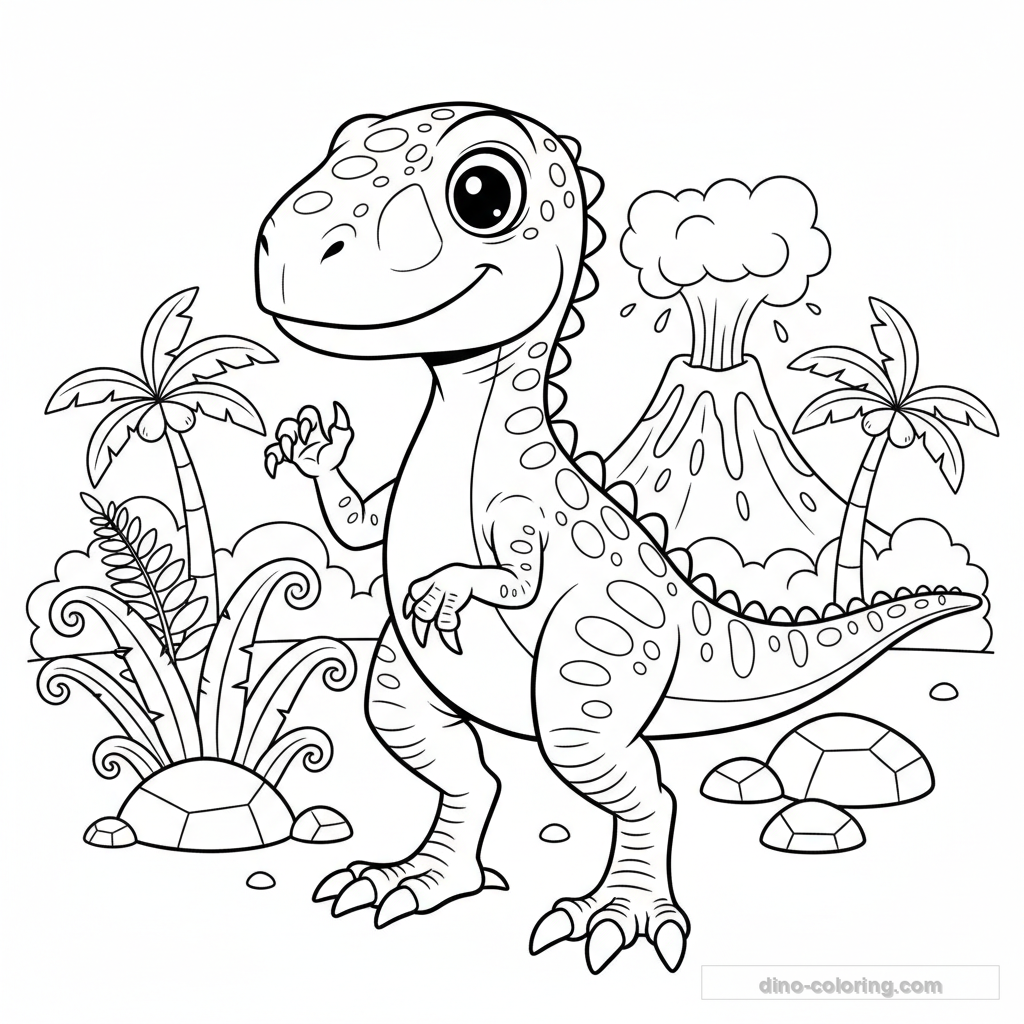 Dibujo Clawed Velociraptor para Colorear #37