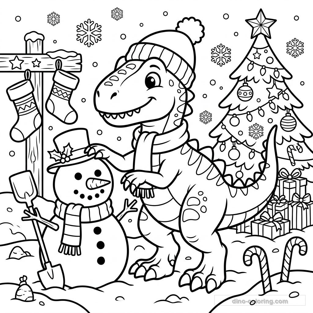 Snowman Building Allosaurus #2