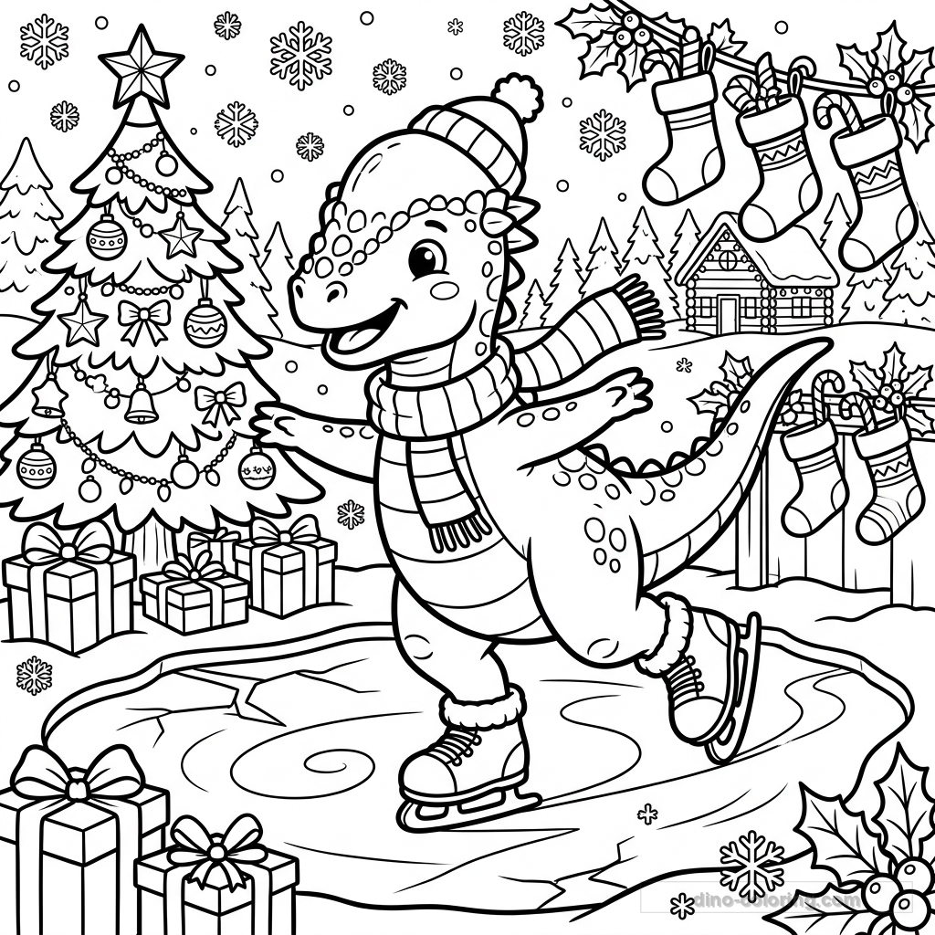 Ice Skating Pachycephalosaurus #7