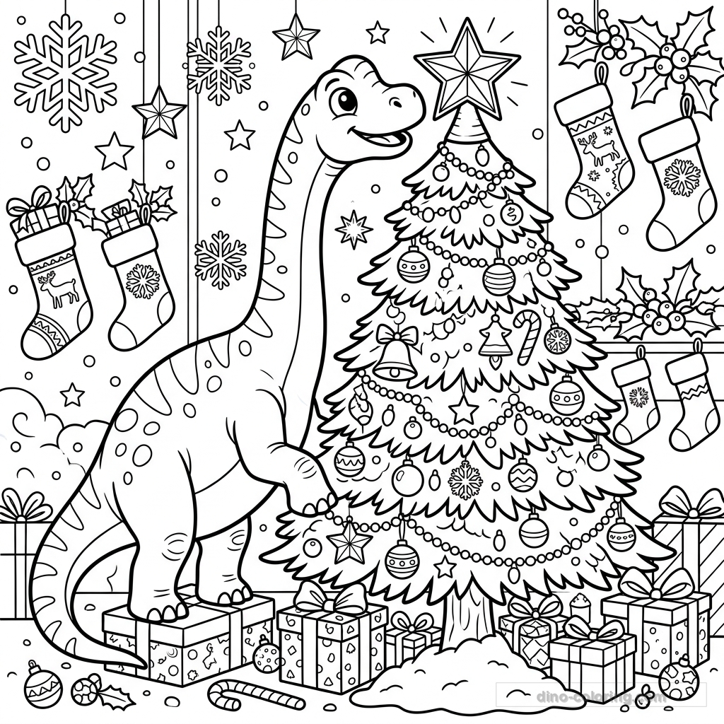 Star Placing Brachiosaurus Ausmalbild #14